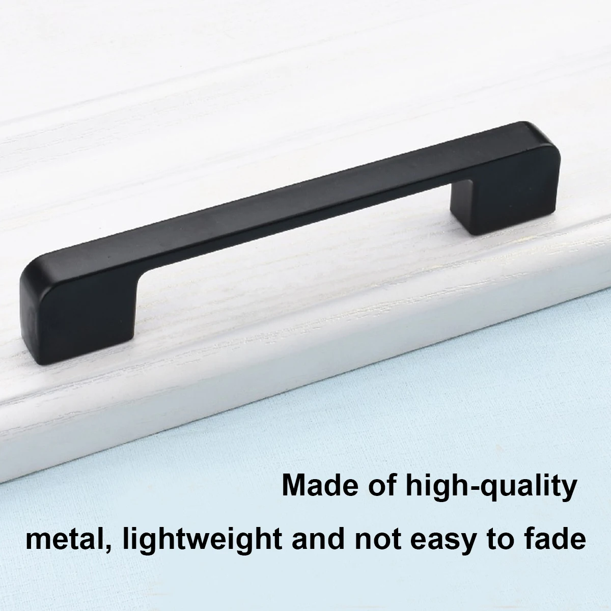 

10Pcs Black Aluminum Alloy Bedside Table Minimalist Cabinet Pulls Furniture Hardware Wardrobe Cabinet Door Drawer Handles