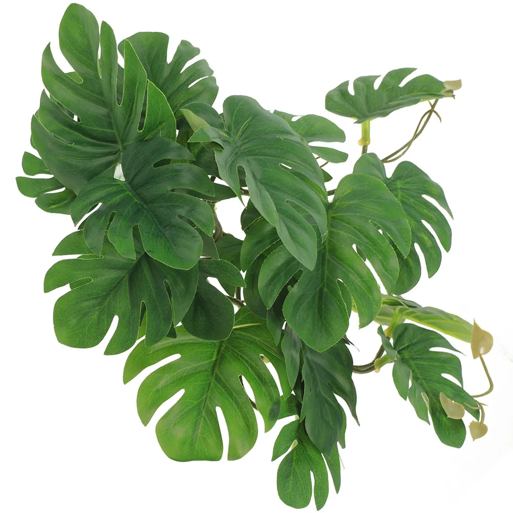 

Artificial Hanging Plants Ornament Terrarium Decorations for Reptiles Shell Plastic Lizard Tank Habitat Fake