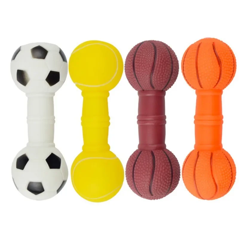 Bite Dumbbell Clean Chew Play Sound Toys Pet Molar Bite Cleaning Teeth Safe for Animals Dogs Entertainment