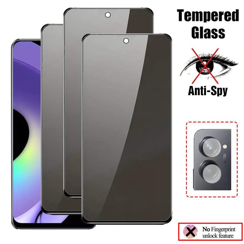 anti-spy tempered glass protector For Realme 10 privacy screen protector realme 10 5g privacy glass film realmi 10 cristal antiespia For realme10 pro Tempered Glass realme 10 pro