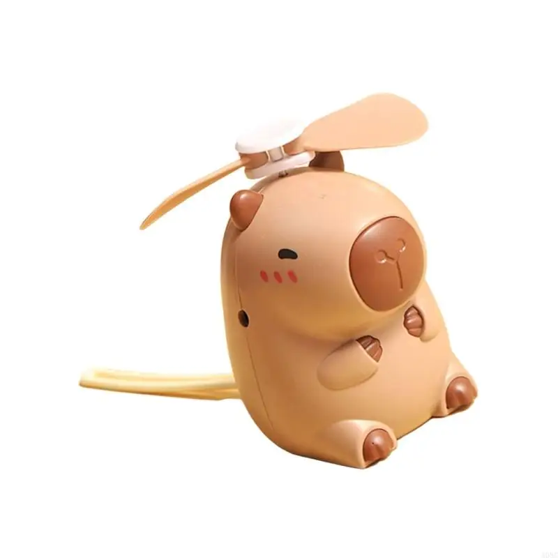 A0NC Quiet Press Fan Fan Fan Cartoon Capybara Fan Cooling Fan Cartoon Fan Fan Fan Fan Fan