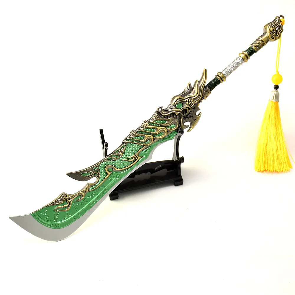 30 cm/11.8in Naraka: Bladepoint Longpan Breed Mes Wapen Model Props Metalen Party Cosplay Game Randapparatuur Ornamenten Vakantie Cadeau