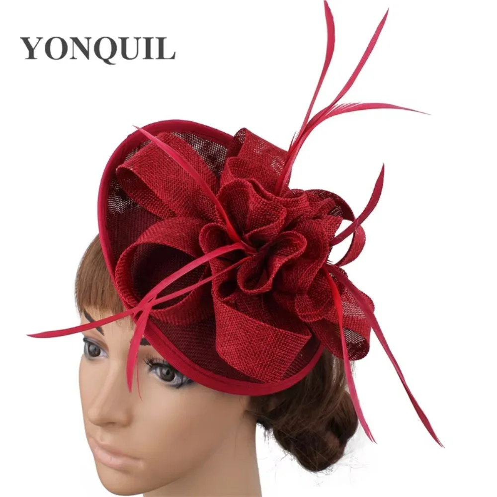 

Ladies Large Derby Fascinator Hat Wedding Headpiece Chapeau with Hairpin for Church Race Party Mesh Hair Accessories