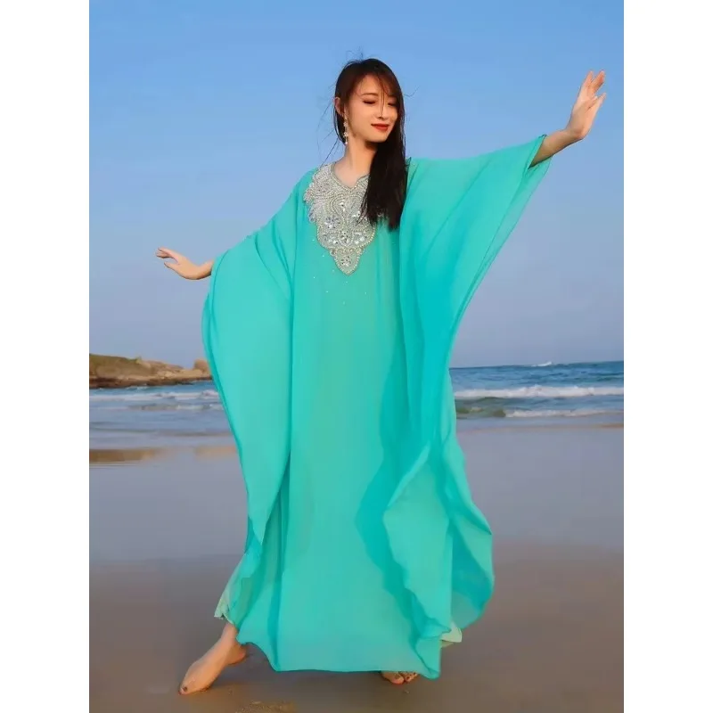Costume di danza del ventre personalizzato Abito lungo Perforamce Danza orientale Altalena Gonna tribale Khaleegy per le donne Abbigliamento da danza del ventre per bambini