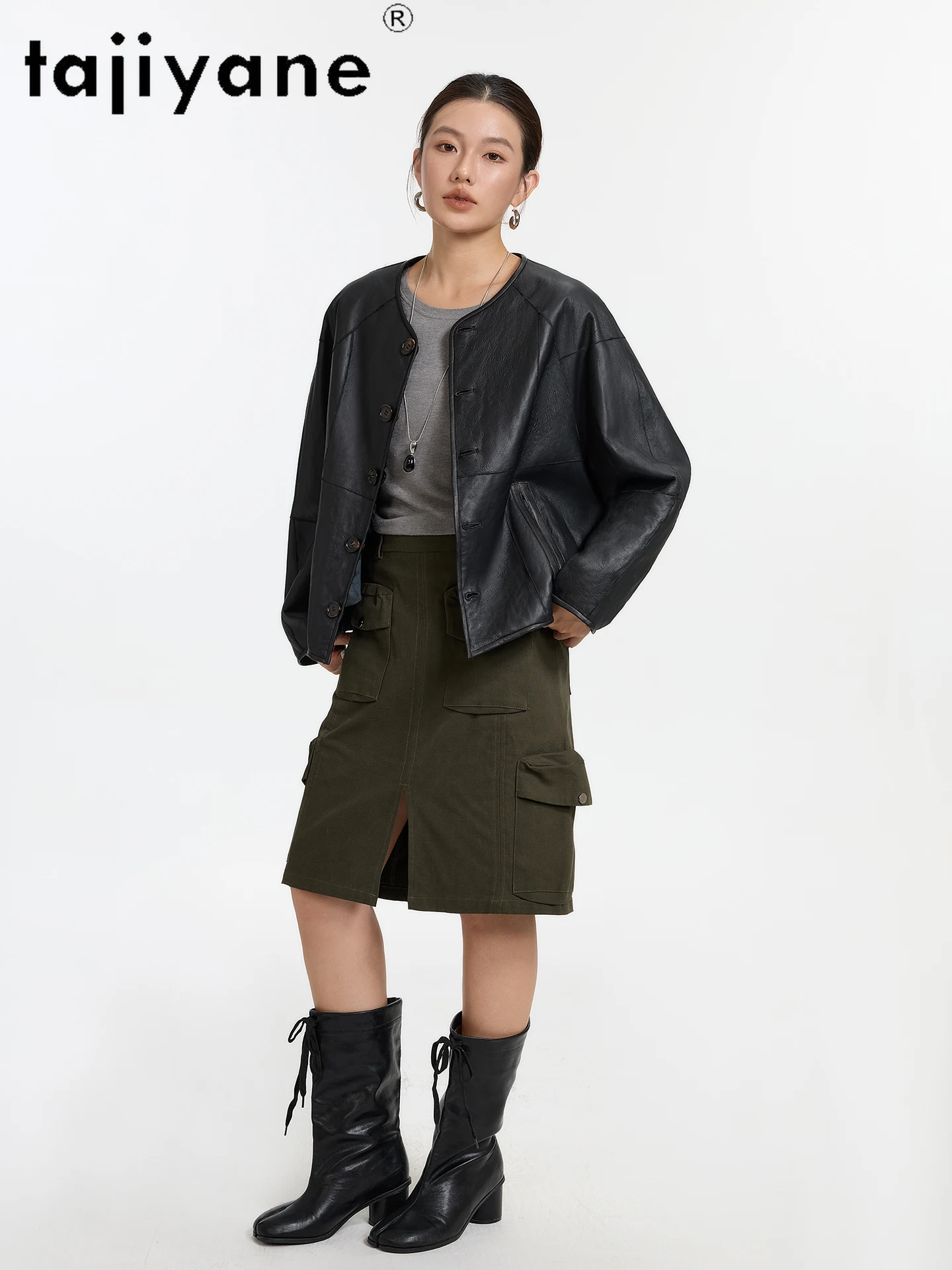 TAJIYANE Natural Xiaohu Wool Sheepskin Fur Coat Women Chic Reversible Jackets Warm Winter Outerwears Woman Clothes 2025 fourrure