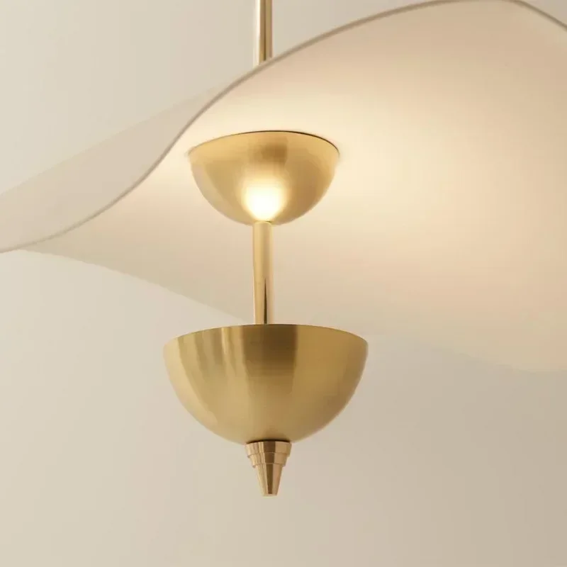 Lampadari da salone per la decorazione della casa Arte nordica Foglia di loto Lampada a led in acrilico Camera da letto moderna Soggiorno Sala da pranzo Lampada a sospensione Lustre