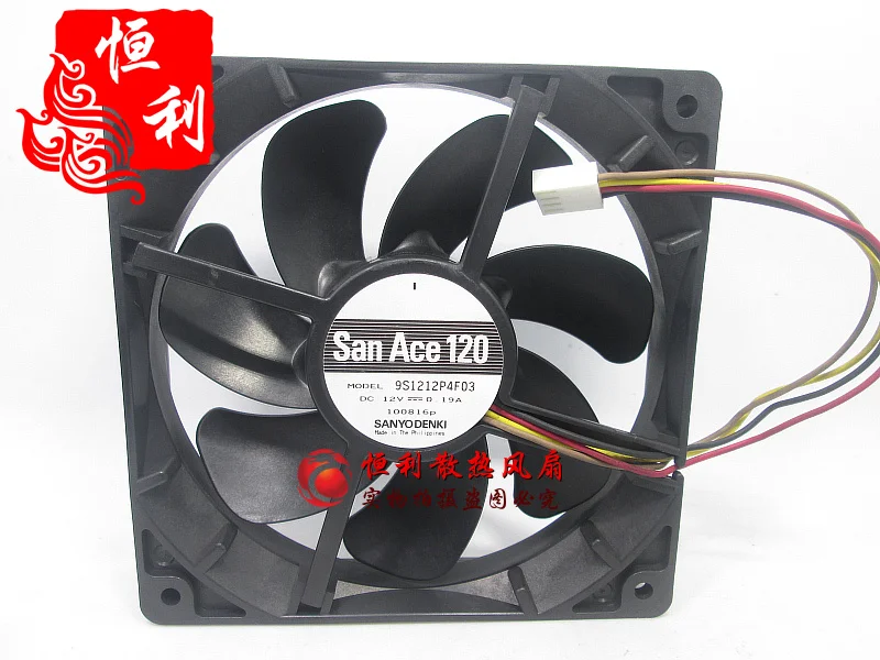 

SANYO DENKI 9S1212P4F03 DC 12V 0.19A 120x120x25mm 4-Wire Server Cooling Fan