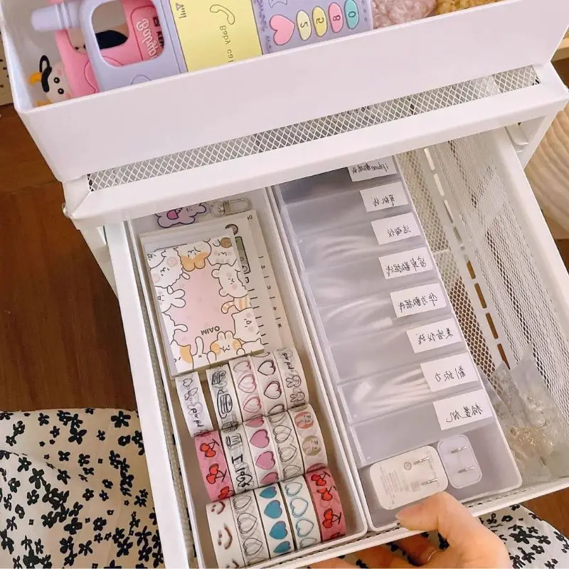 Transparent Box Storage Organizer Desk Plastic Card Holder Container Drawer Organizer Table Jewelry Box Makeup Organizer Boxes