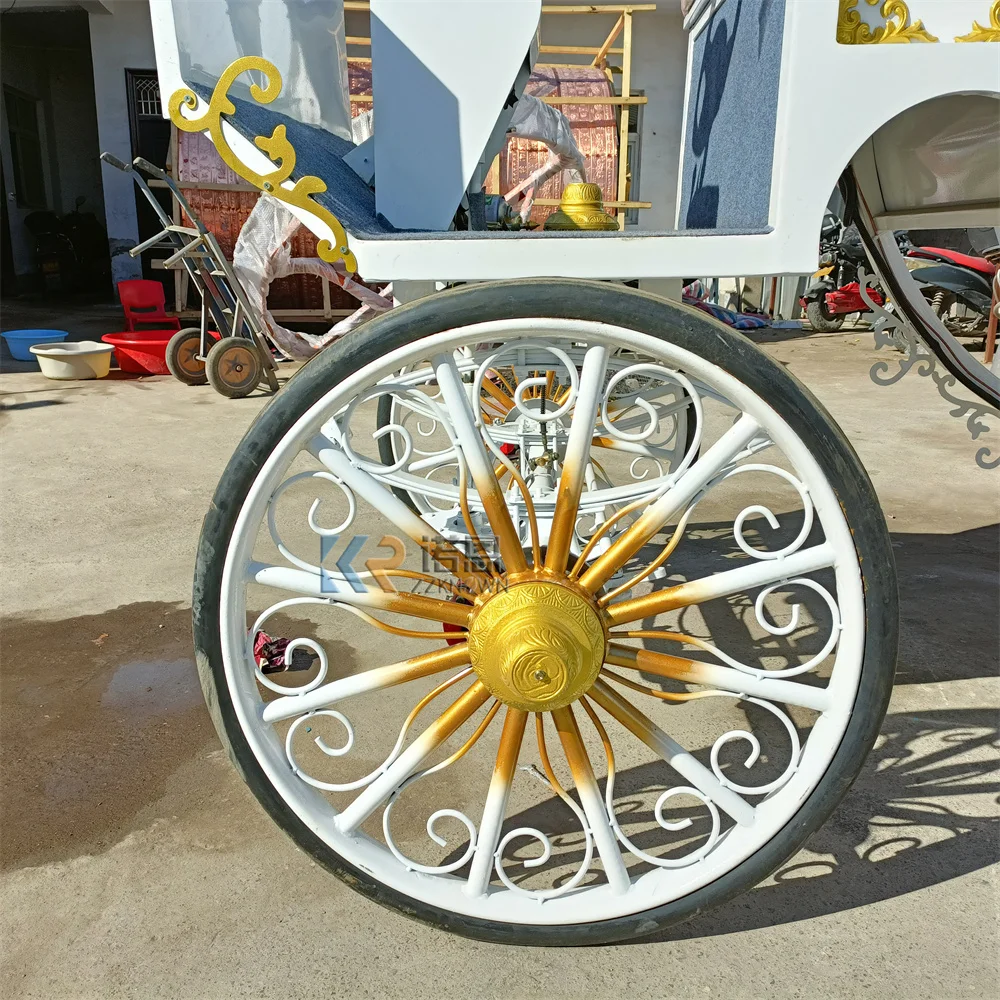 Royal Celebration Luxury Pumpkin Carriage Wedding Event Royal Handmade Elegant Royal Princess Pumpkin Carriage For Princess