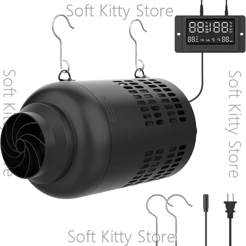 Intelligent Control EC Duct Fan Activated Carbon Filter Deodorant Replaceable Filter Element Ventilation Fan