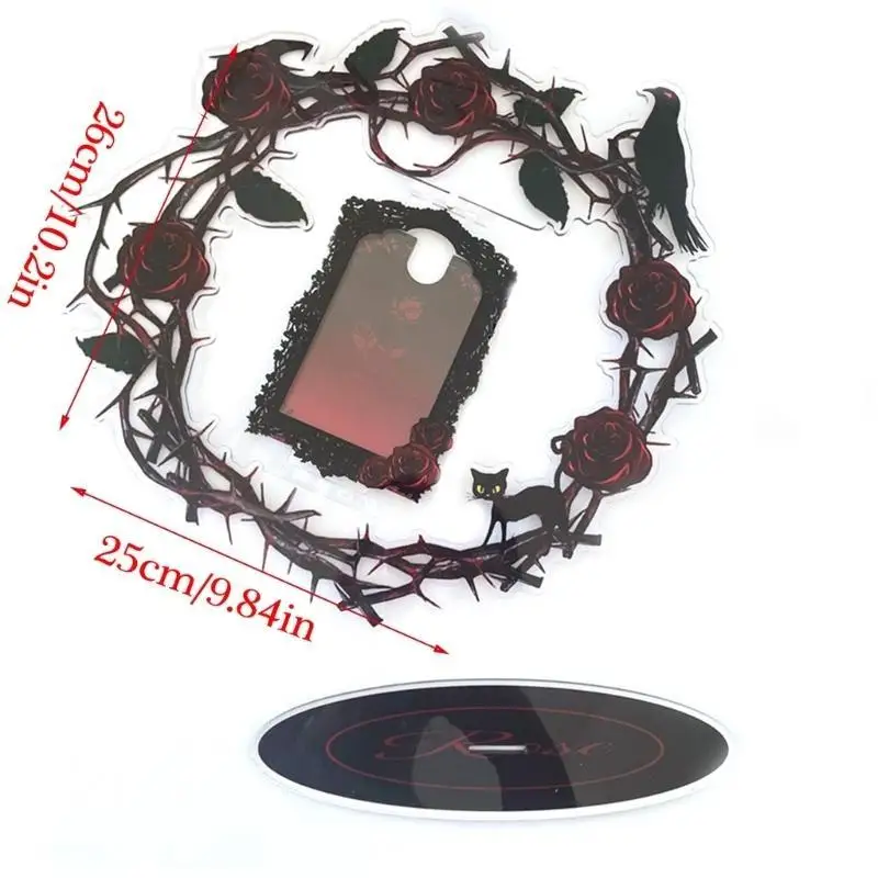 P9FE ROSE ROSE ROSITINT FAME FRAME STRIPTOP DISTRED حامل بطاقة أكريليك حامل أكريليك مناسب للاستخدام في المنزل أو المكتب