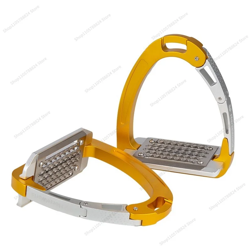 For Safety Stirrup Anti-detachment Equestrian Equipment Stainless Steel Pedal Stirrup Color Lightweight Stirrup 8211017