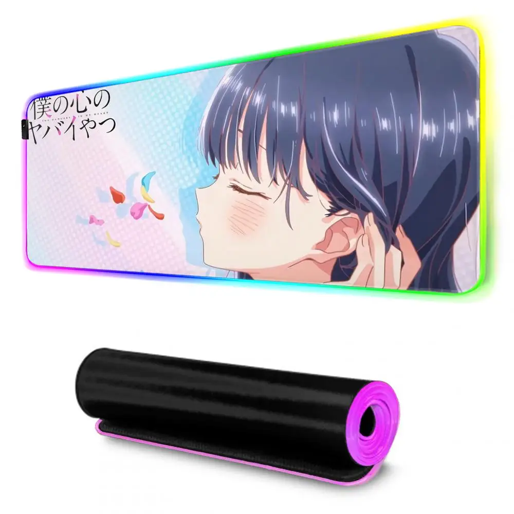 Anime The Dangers in My Heart Mouse Pad XXL Mouse Pad Kawaii Gaming Accessories Computer keyboard Large Led Desk Mat Mousepad