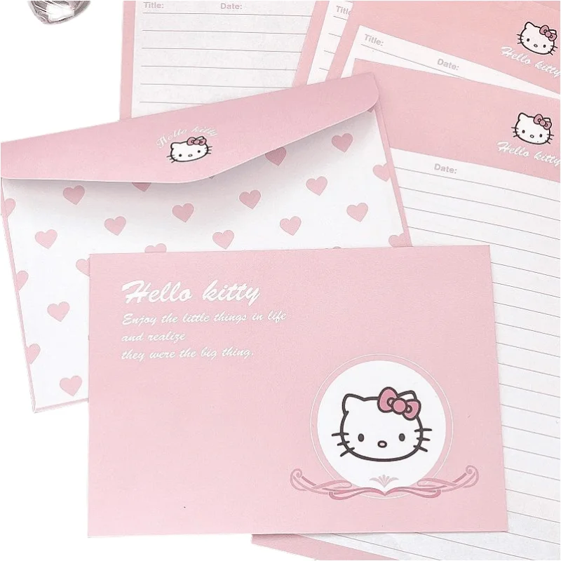 Hello Kitty cute envelope handwritten letter simple high-looking letterhead cartoon kawaii anime character gift greeting card