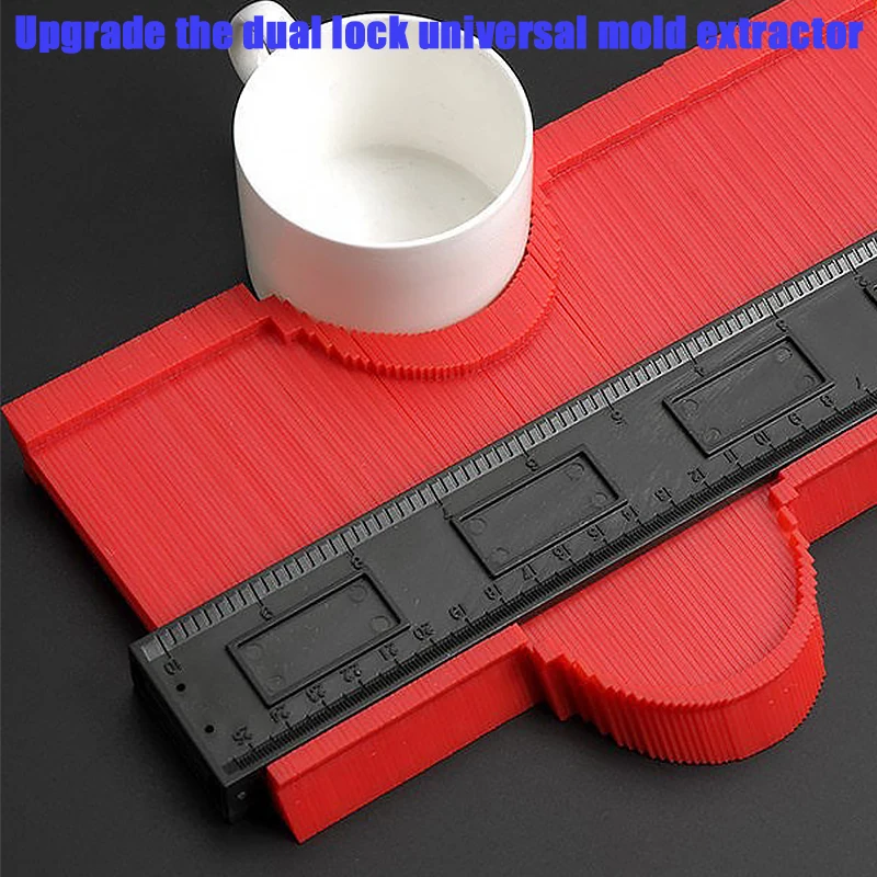 Contour Meter Edge contour Measurement Tool with Lock Adjustable Irregular Shape Replicator Contour for carpentry, Architecture