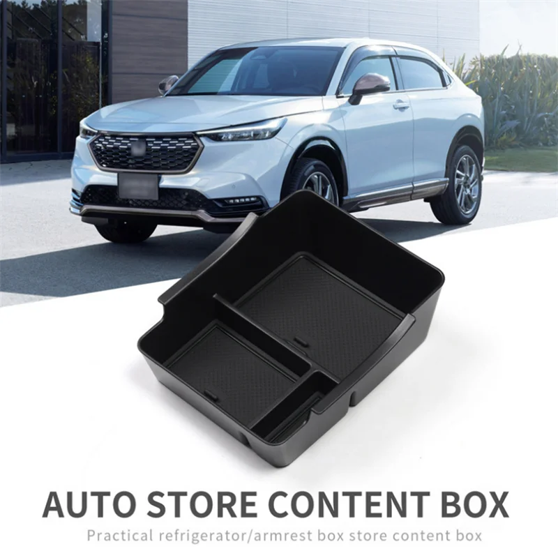 For HONDA HRV VEZEL 2022 Interior Accessories Center Armrest Box Central Storage Tray Container Box Cover Plastic