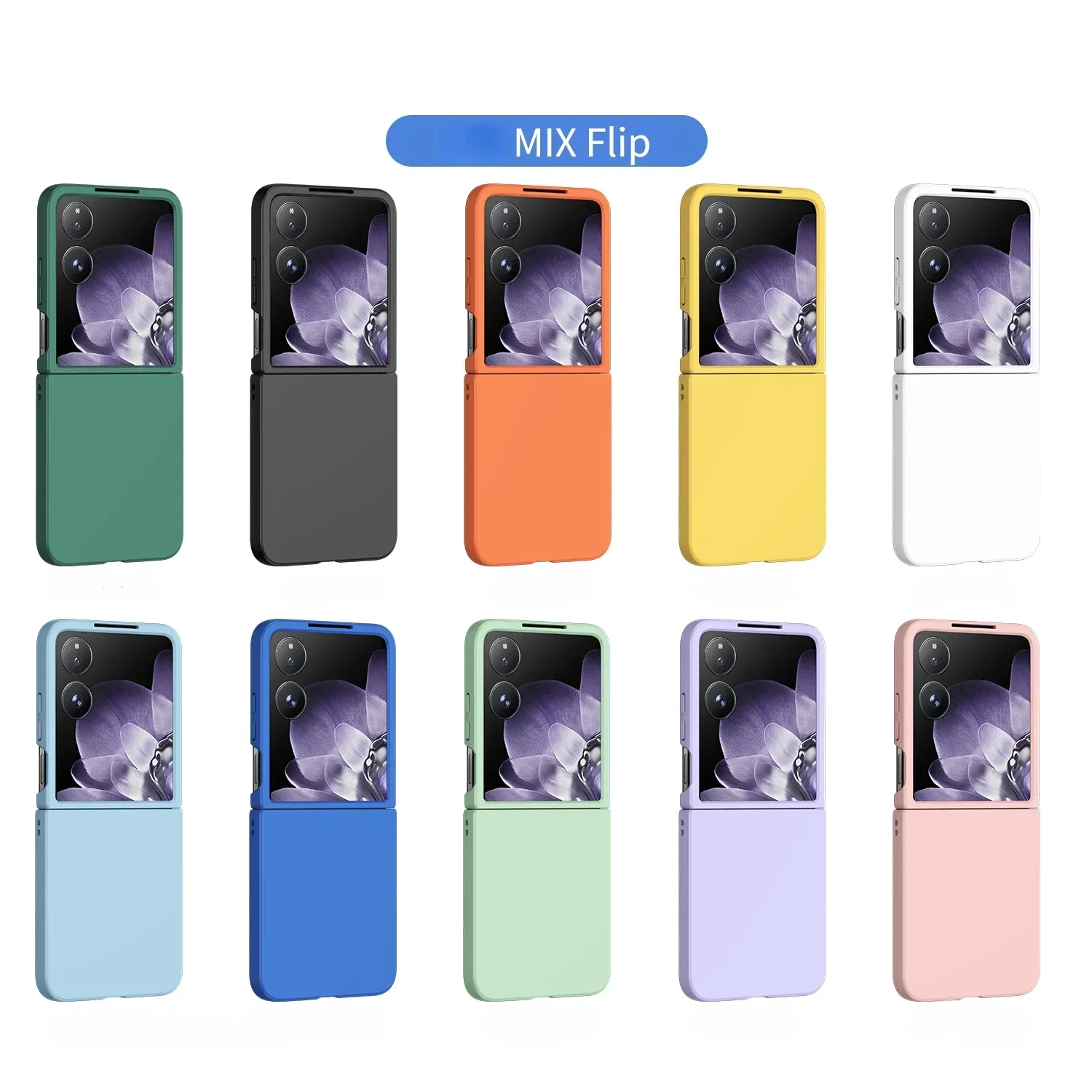Funda Skin Feel para Xiaomi MIX Flip, elegante y lujosa, plegable, delgada y a prueba de golpes, para Xiaomi MIX Flip