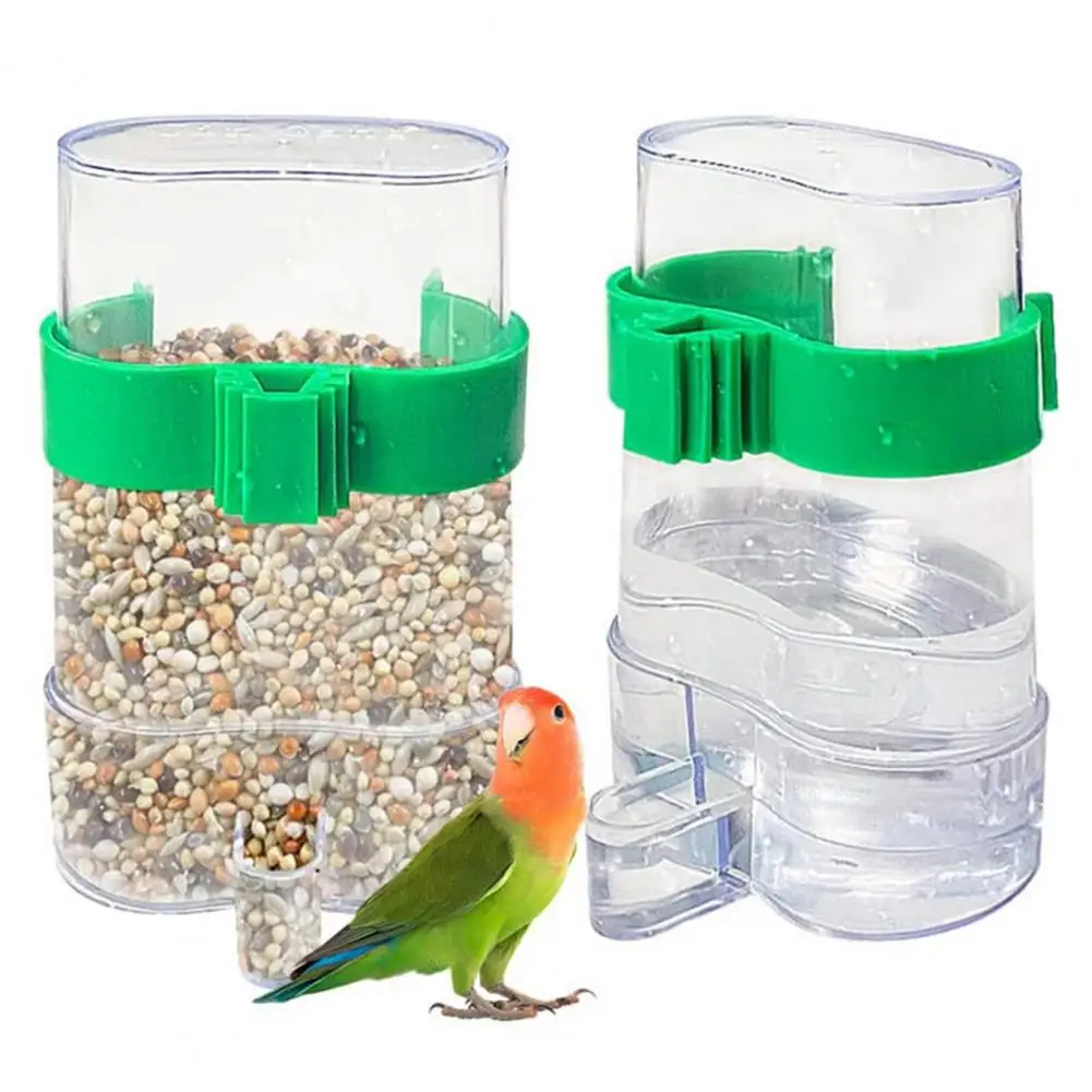 

Automatic Bird Water Dispenser Bird Feeder Transparent Bird Cage Water Fountain for Budgie Cockatiel Lovebird Canary Finch