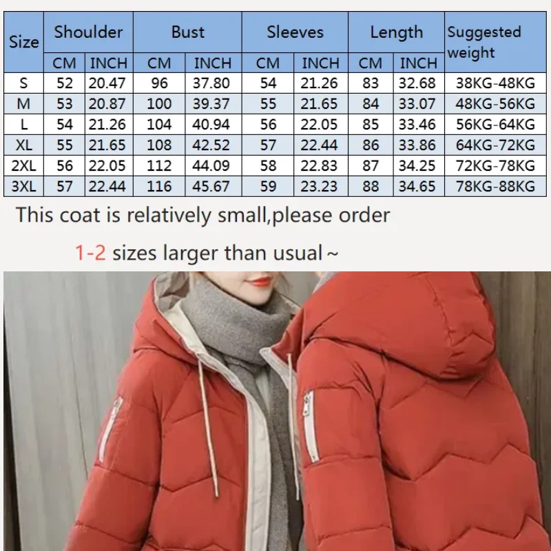 Customization Plus Size Women Long Down Cotton Jacket Winter Thicken Women's Parkas Warm Hooded Coat New Korean Loose Cotton Coa - view 2