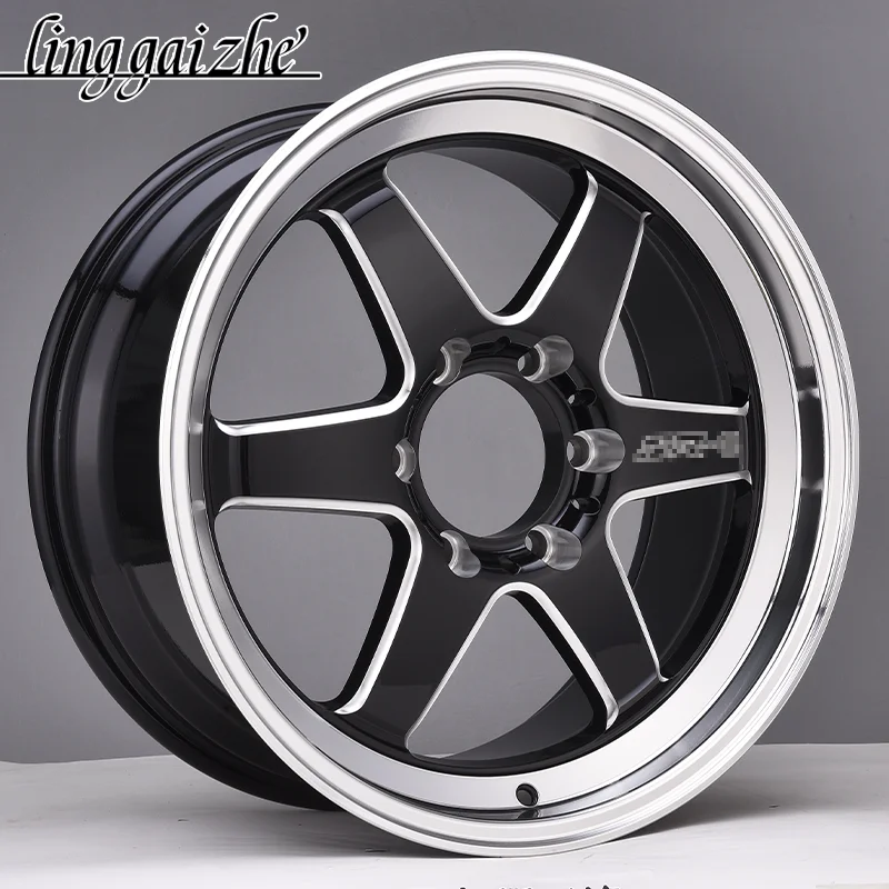 Deep lip 18 inch PCD139.7 for Suzuki jimny &LADA NIVA 4*4 off-road alloy wheel hub manufacturer rims gloss black + milling