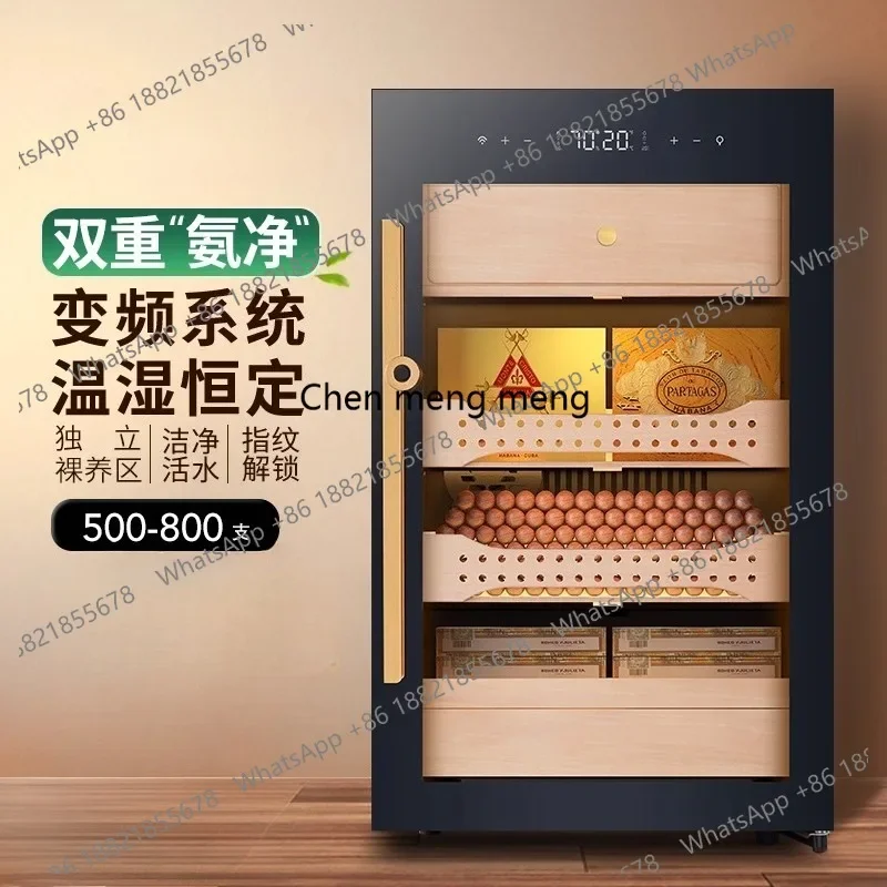 New arrive Cigar cabinet constant temperature and humidity fingerprint lock Cigar moisturizing cedar wood cigarette cabinet hous
