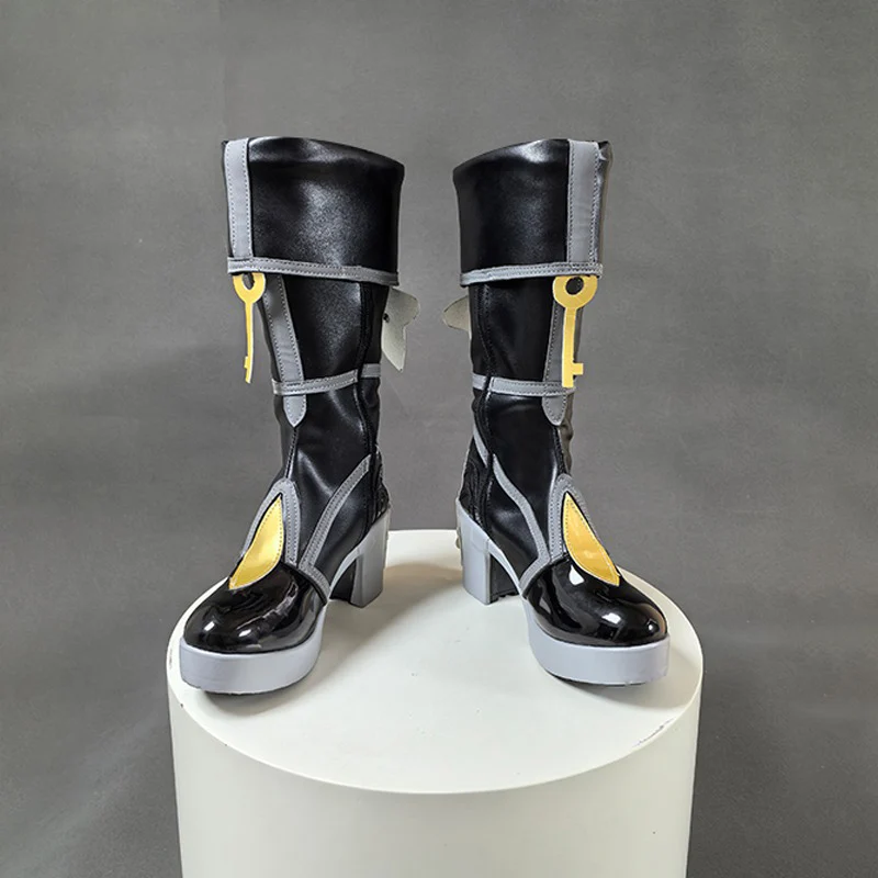 รองเท้าคอสเพลย์ Zenless Zone Zero Lucia อุปกรณ์เสริมอนิเมะ ของประกอบฉากคอสเพลย์ รองเท้าบูทงานฮาโลวีนและงานคาร์นิวัล รองเท้าหนัง PU ผลิตตามสั่ง