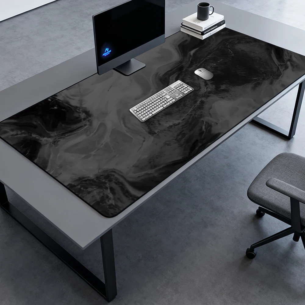 

Marble Mouse Pad Desk Mat Mousemat Mousepad Full Desk Pad 1800x600 Gaming Abstract Black White Nonslip Computer Desktop Mat