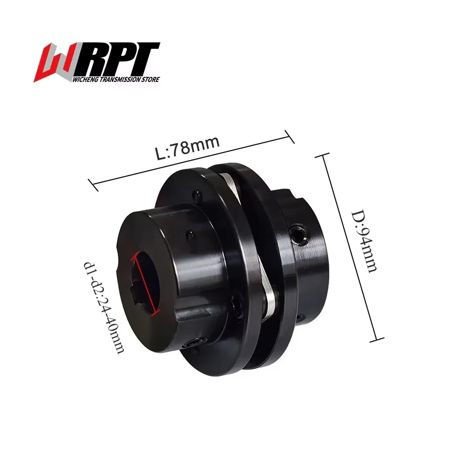 CSTG Diaphragm Coupling 45# Steel Sleeve Elastic Diaphragm Coupling High Torque Stepped Flange Coupling CSTG-94X78 Driving Parts