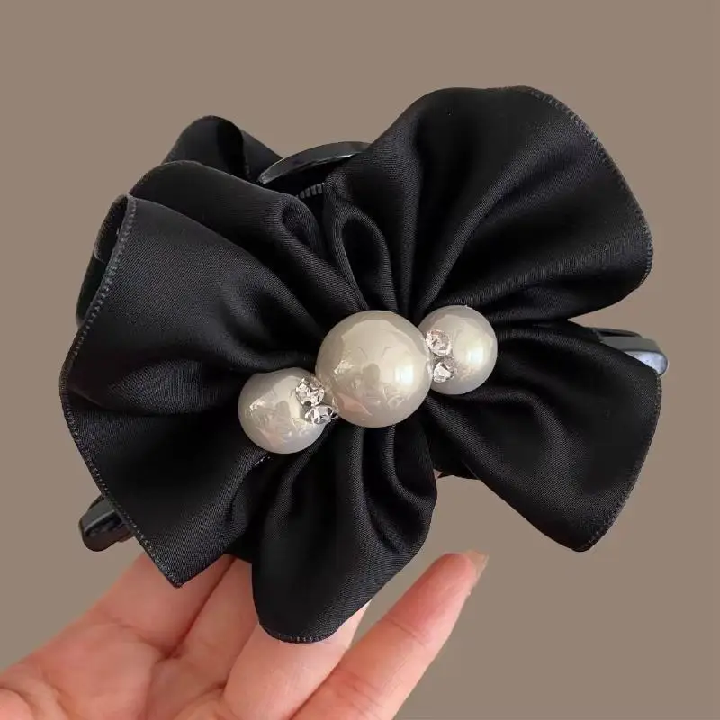 مشبك شعر لؤلؤي أنيق للنساء، نمط حلو جديد خلف الرأس، مشبك سمك القرش، إكسسوارات شعر عصرية متعددة الاستخدامات