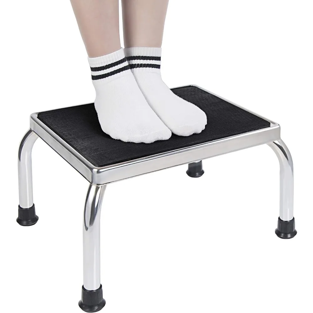 

Foot Step Stool 350lbs Heavy-Duty Welded Steel Legs, Fully Welded Single Construction Frame, Anti-Skid Rubber Platform