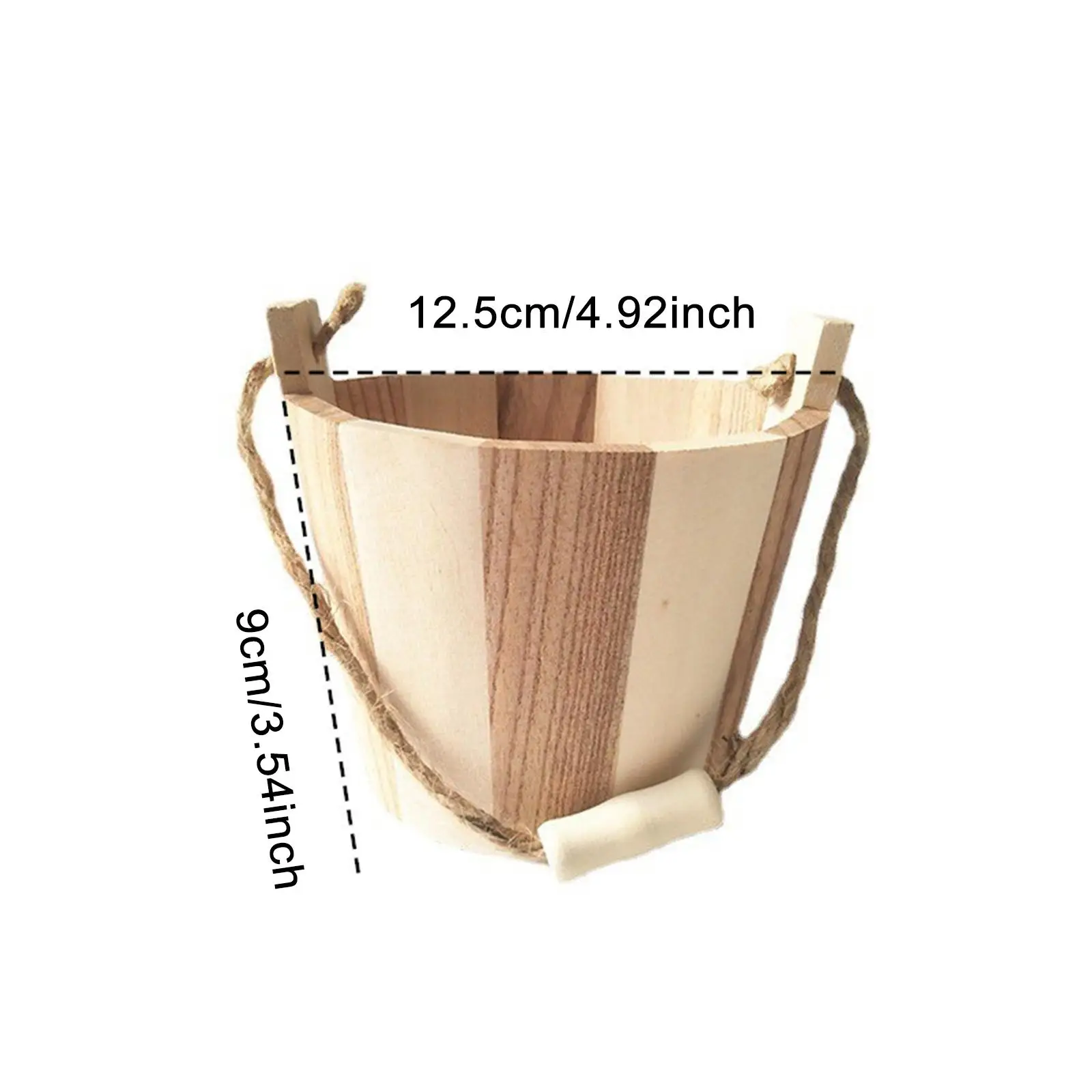 ملحقات بيت الدمى الخشبية الصغيرة، دلو تخزين صغير مزخرف، منظم ألعاب، برميل خشبي مصغر للداخل،