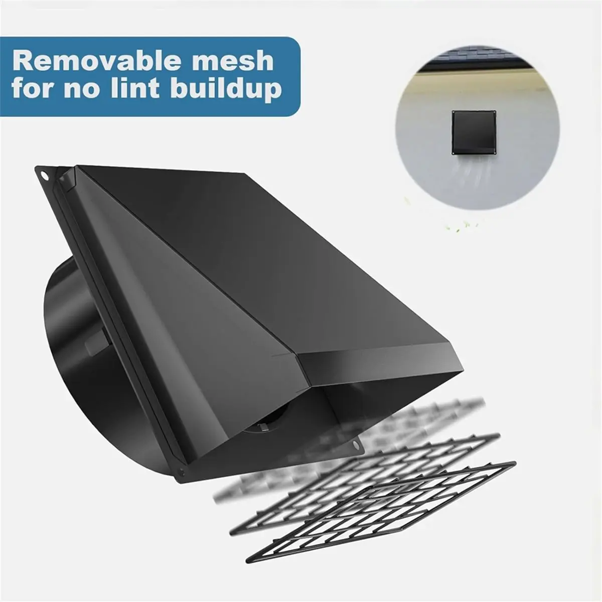 2026 New Tool 4 Inch Dryer Vent Cover Outside with Removable Mesh for Efficient Ventilation and Protection