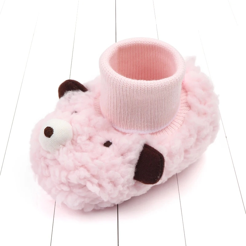 

2025 Winter New Design Baby Unisex Shoes Cute Bear and Sheep Animal Toddler Sock Shoes Ankle-covered for 0-18M Prewalking Indoor