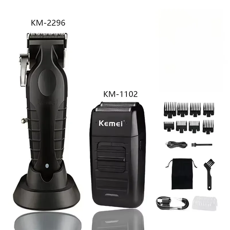 Kemei Hair Clippers Kit KM-2296 KM-2299 KM-1102 Men's Electric Hair Trimmer Machine Professional Hair Cutting Machine Clipper