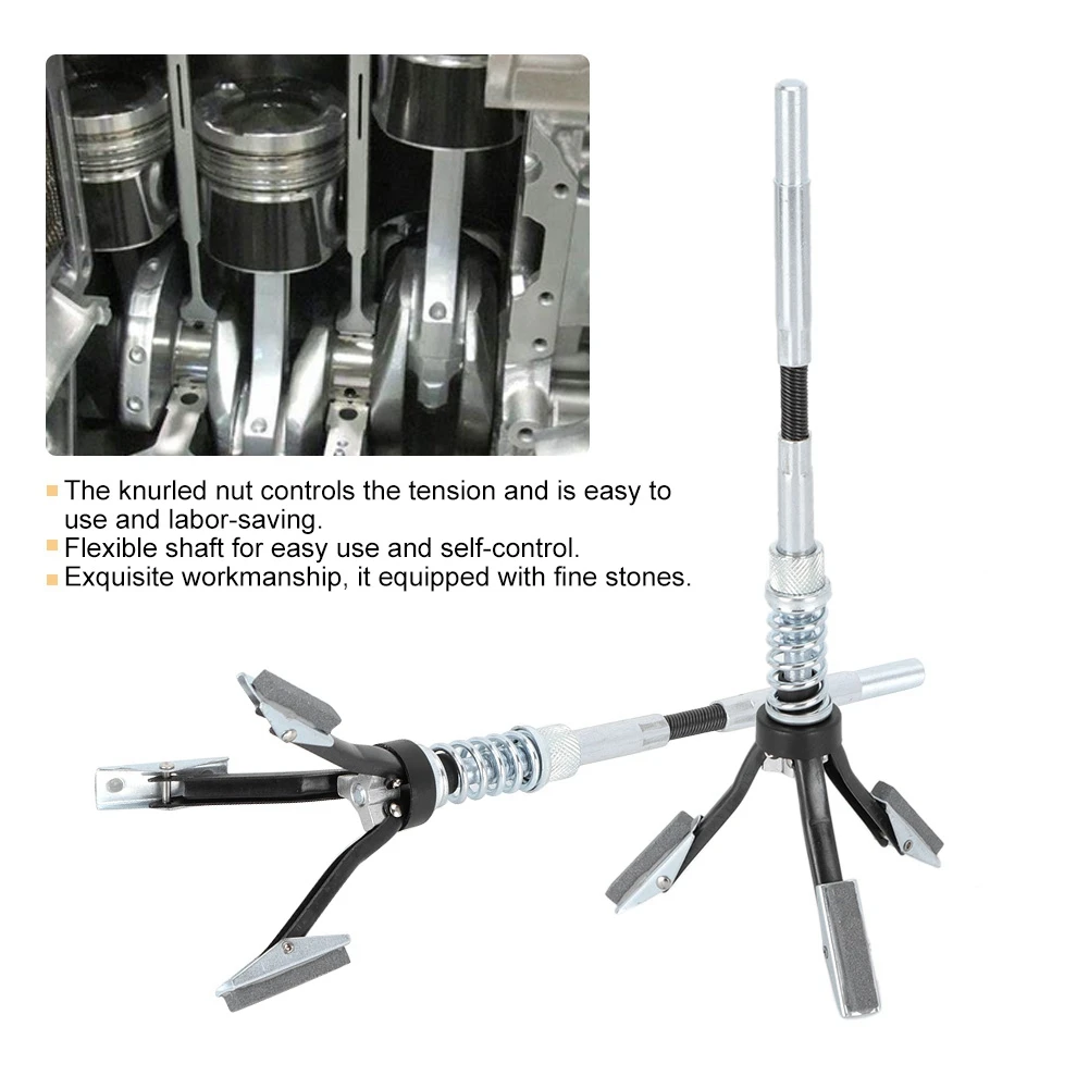 Engine Cylinder Hone 3 Jaw Polishing Tool 19-64mm Flexible Shaft Piston Cylinder Grinding Tool For Car Engine