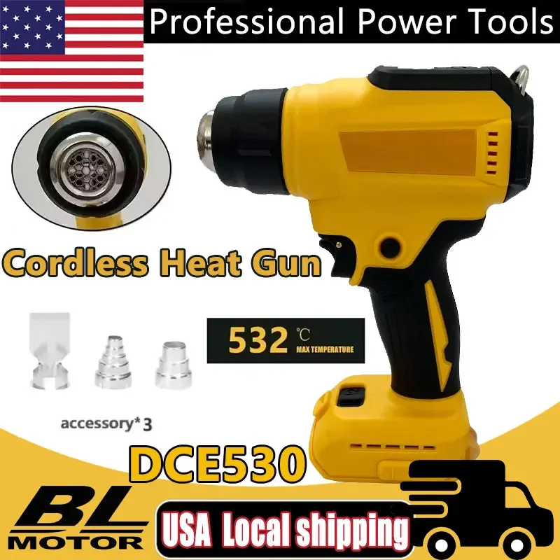 Fit Dewalt DCE530 300W Cordless Heat Gun High Power Welding Thermal Blower Heat Shrink Wrapping Tool For Dewalt 20V Battery