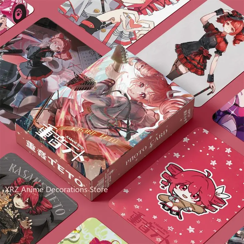 

55PCS Do Not Repeat Anime Kasane Teto Lomo Laser Card Photocard Collection Ornament Postcard Cosplay Kids Halloween Gifts