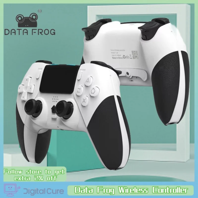 

2024 New Data Frog Bluetooth Wireless Controller Ps4 Controller Gamepad For Pc Joystick Ps4/Ps4 Pro/Ps4 Slim Game Console