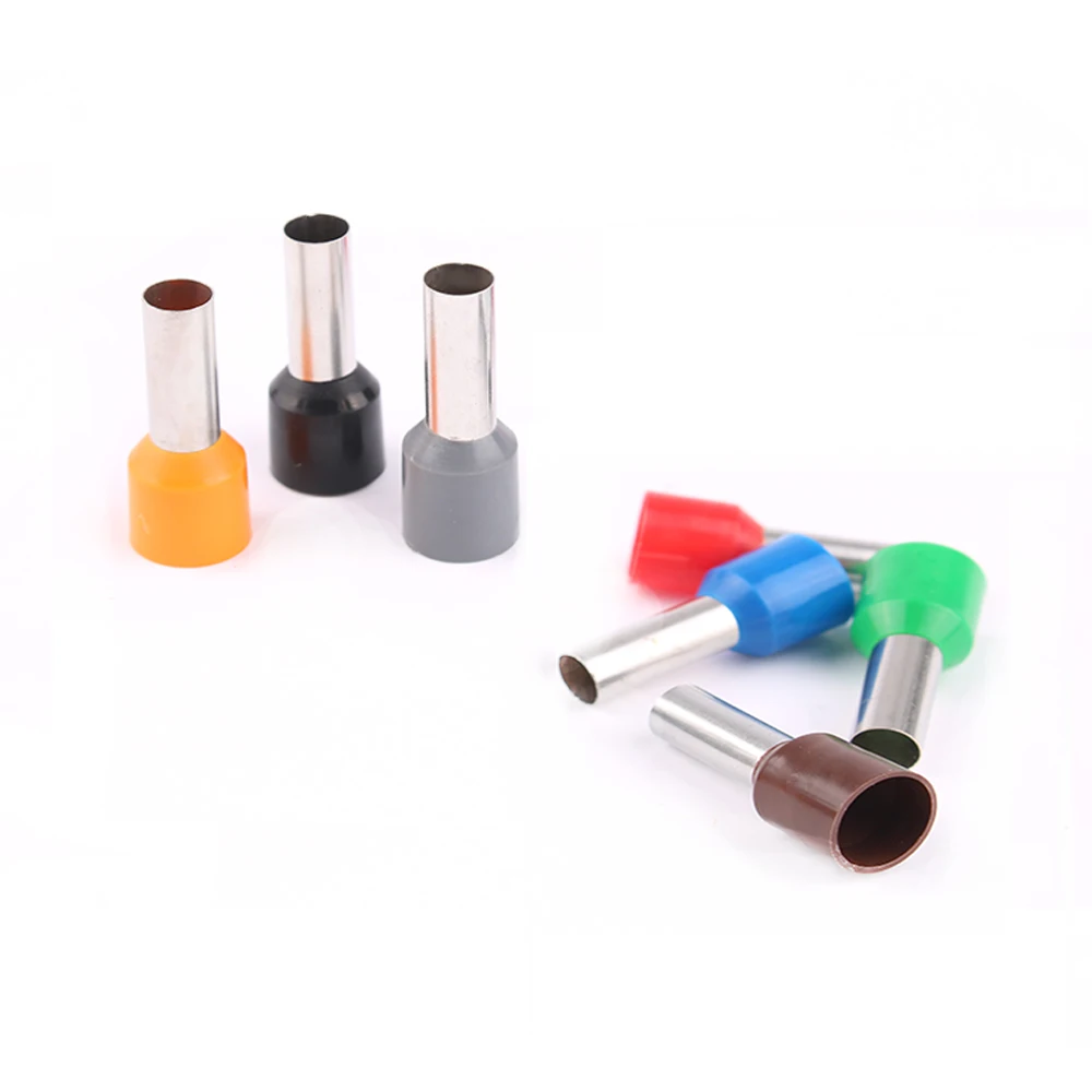 DIANQI E6012 Tube insulating terminals 6MM2 100PCS/Pack Cable Wire Connector Insulating Crimp Terminal Insulated Connector E-