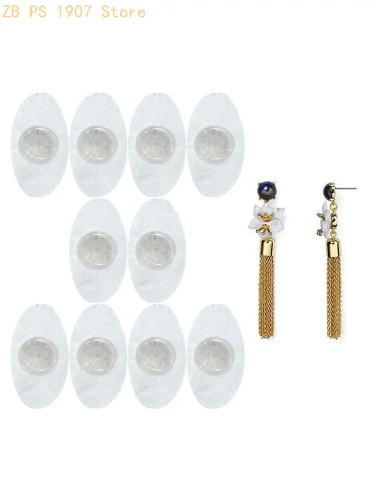 Set of 10 Adjustable Acrylic Earplug Stabilizer for Students Easy Carry Earring Lifter Stylish Heavy Earring Backs 55KA