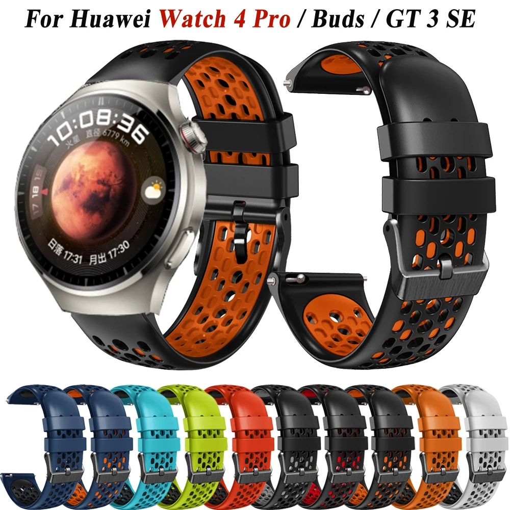 Correas de silicona de 22mm para HUAWEI WATCH 4 Pro, correa de reloj deportiva para HUAWEI WATCH GT 2 3 Pro 46mm GT2 Pro GT3 SE, pulsera de repuesto