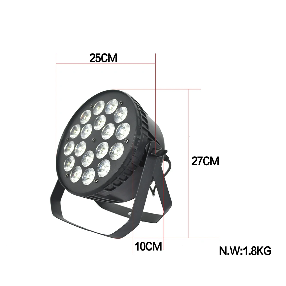 Jacmui 180 واط LED الاسمية ضوء داخلي DJ المرحلة تأثير الضوء RGBWAUV 6in1 اللون خلط DMX التحكم عطلة ضوء لعرض الحفلات