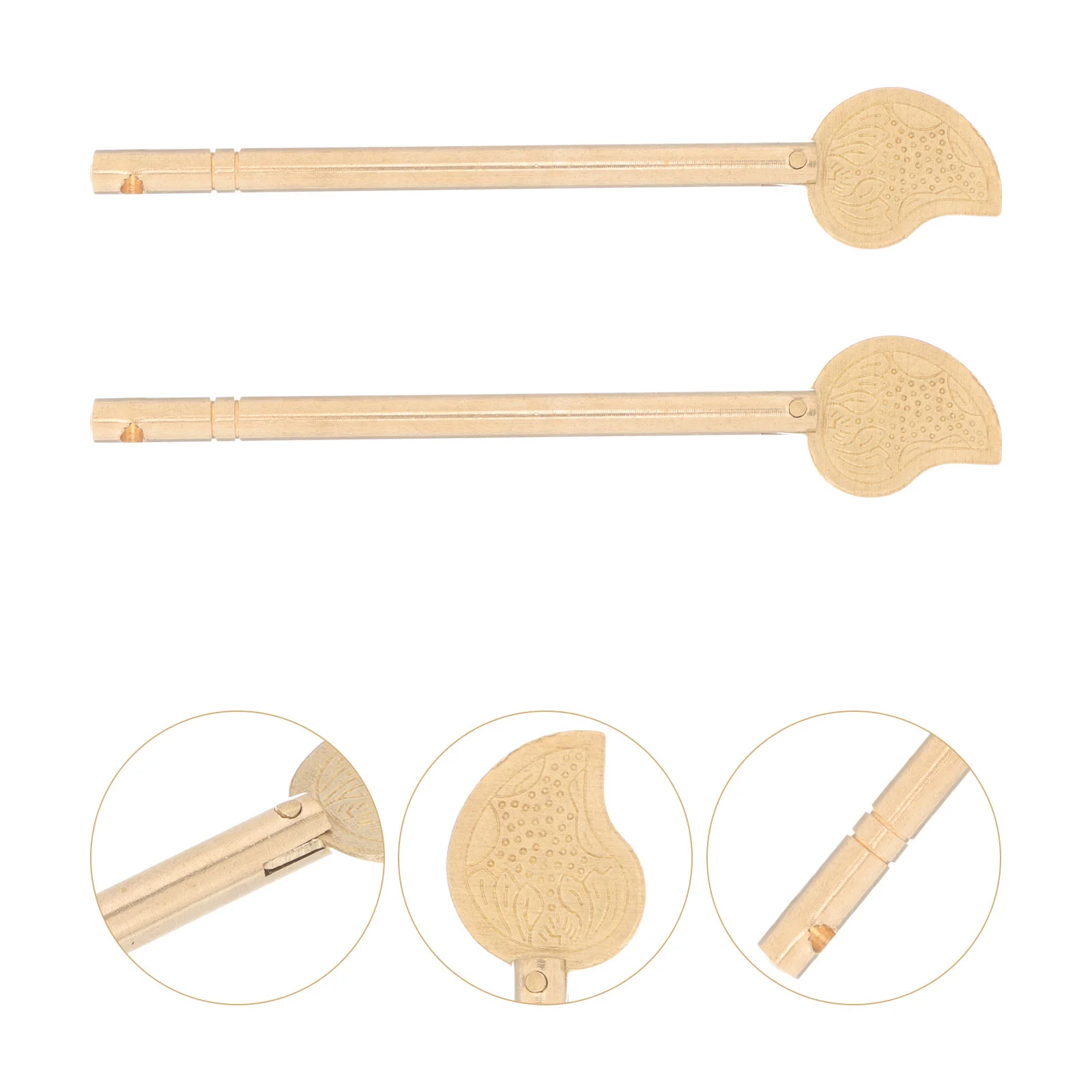 

2Pcs Leaf Shape Retro Style Cabinet Key Latches Barrel Bolt Straight Lock Bolt Locking Pin cabinet latches