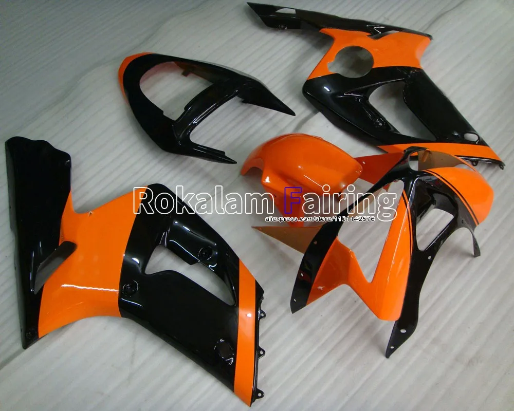 

Комплект обтекателей (капотажей) для Kawasaki Ninja ZX6R, оранжево-черный, 2003-2004 гг., ZX 6R 636, ZX-6R (литье под давлением)