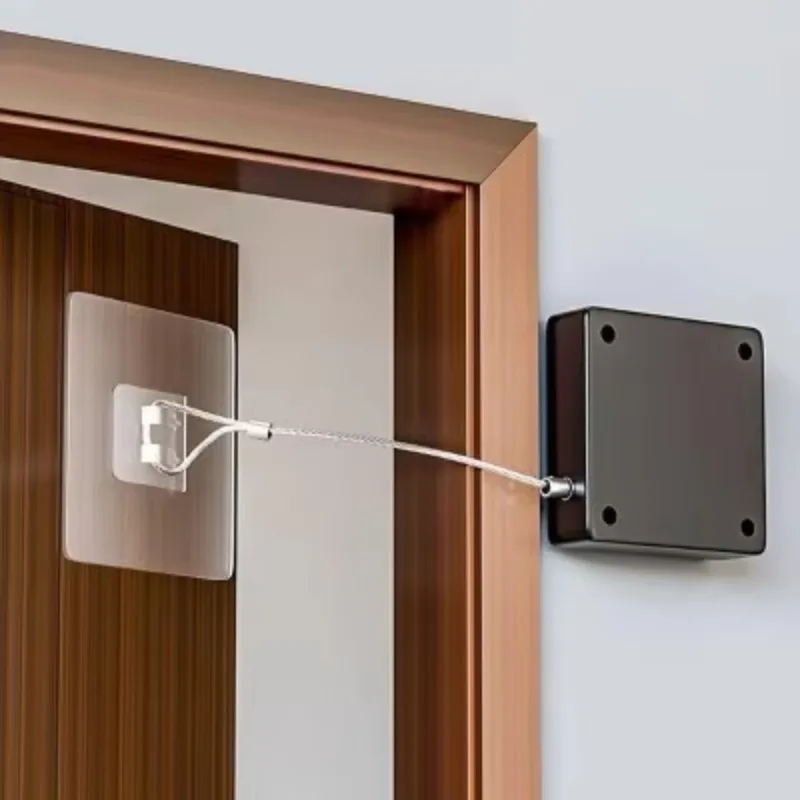 

No punching rope door closer Hidden door closer No punching automatic sensor Automatic door closer