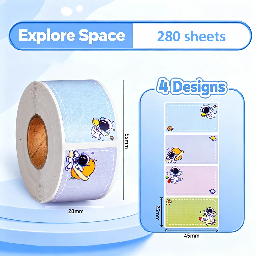 280 Stickers/roll Pack Name Stickers, Cute Student stationery stickers, Handwritten name cartoon account label stickers