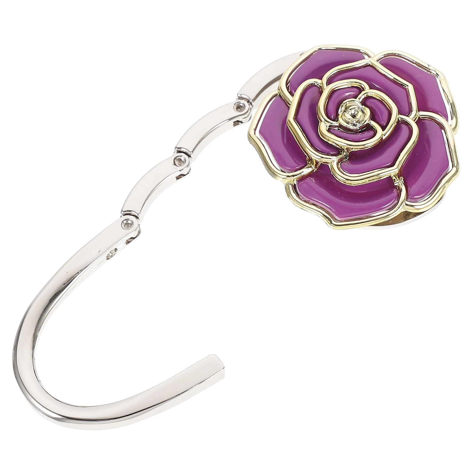 

Lock Clasp Handbag Hanger Purple 115Mm Foldable Zinc Alloy Acrylic Bag Hook For Table Non-Slip Portable Purse Holder Restaurant