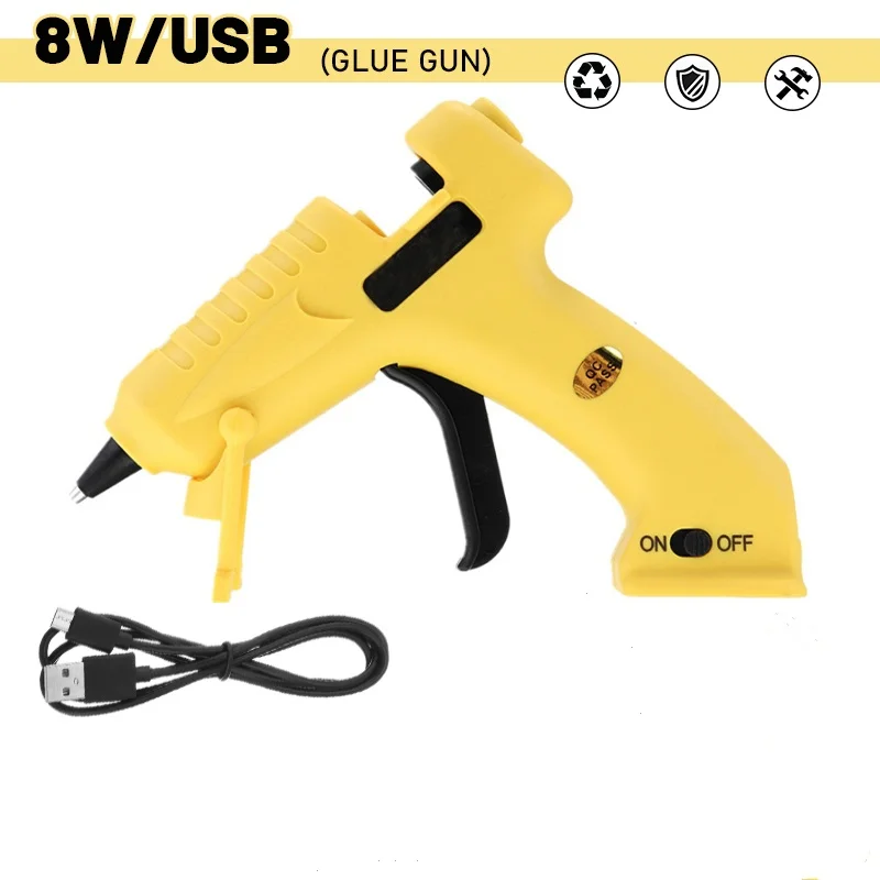 

Cordless Hot Melt Glue Gun USB Rechargeable Lithium Battery For 7mm Glue Sticks Mini Glue Gun For Crafting Home DIY Repair Tool