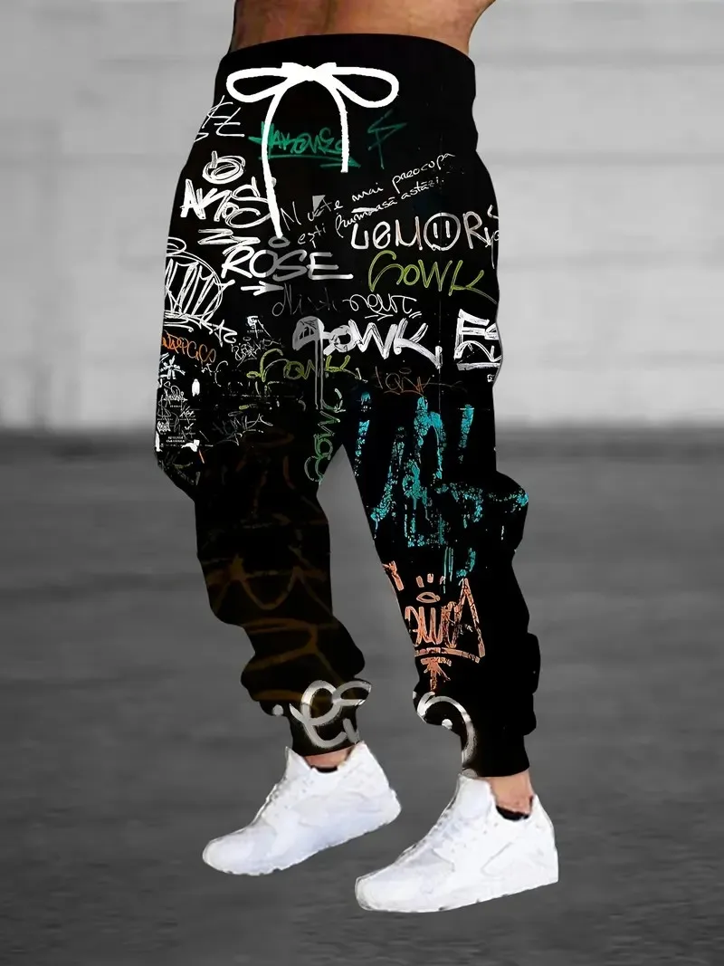 

The new men's trousers for Spring and Autumn 2025 are comfortable soft casual and feature roller skating letter prints