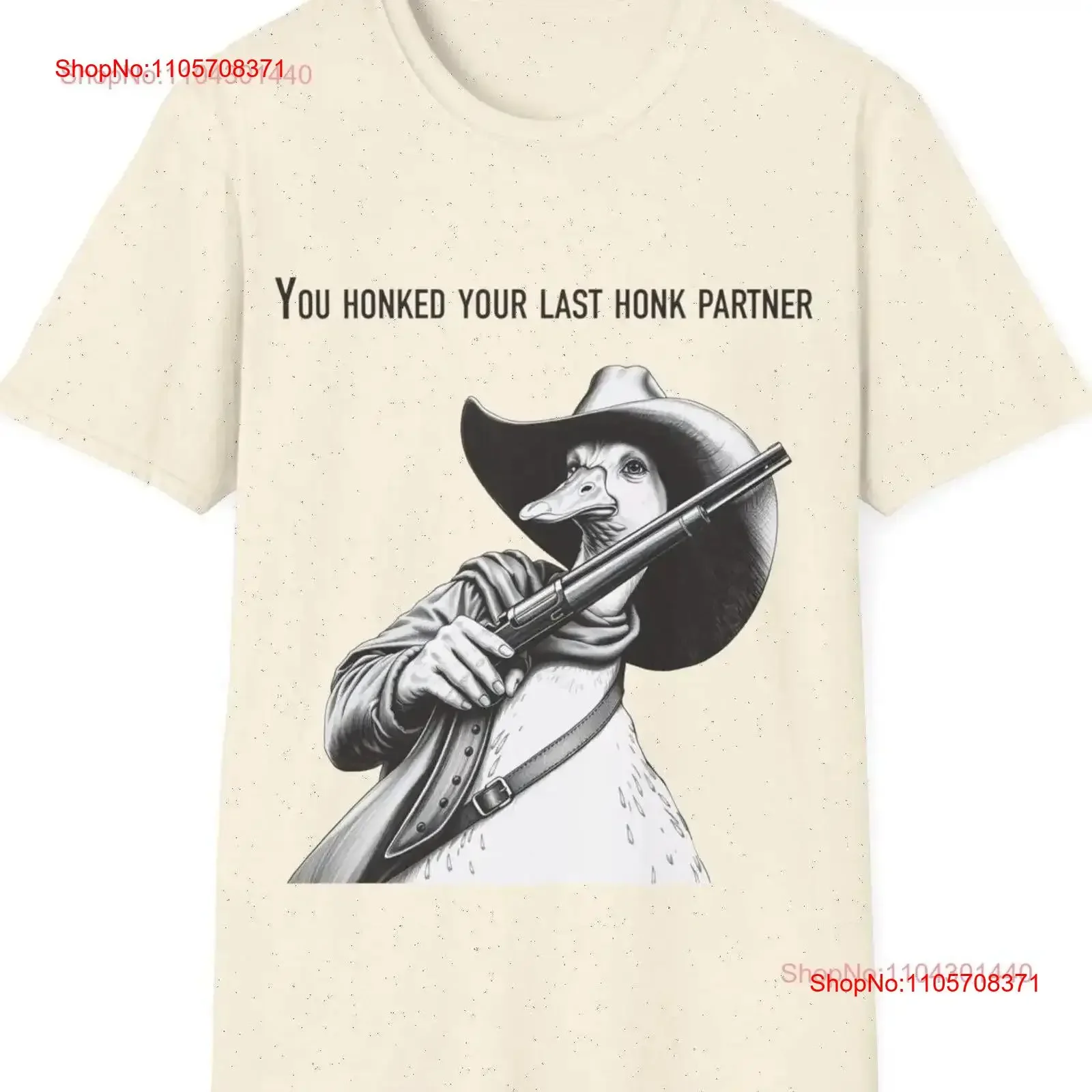 Cowboy Goose Rifle T shirt Funny Western Apparel Humorous Wild West Bird Outlaw vintage Washed homme Soft Casual Breathable